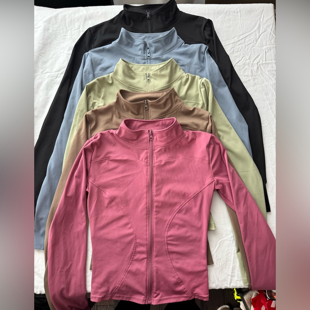 Women's Multi-Color Zip-Up Tops